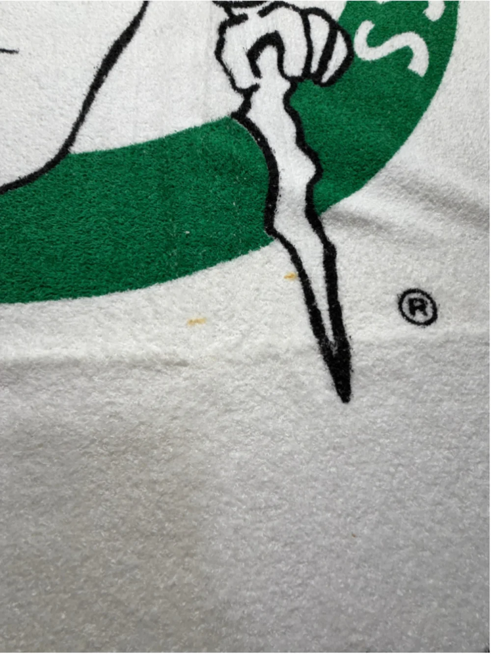 Vintage Boston Celtics Beach Towel White Green NBA Basketball